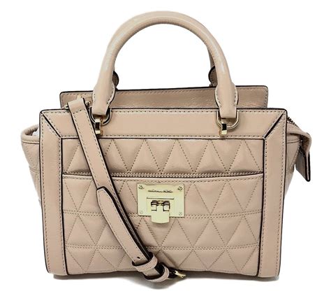 michael kors vivianne small messenger oyster|Michael Kors Vivianne Small Shoulder Patent Quilted .